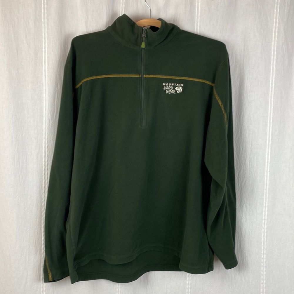 Mountain Hardwear‎ green fleece 1/4 zip XL